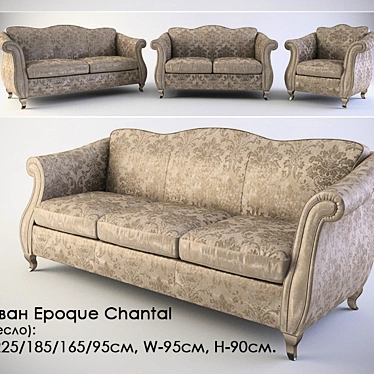 Elegant Epoque Chantal Sofa 3D model image 1 