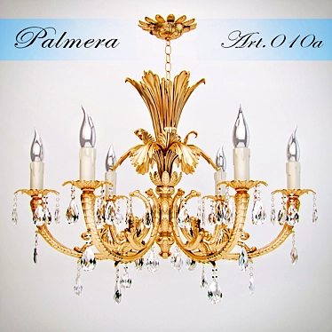 Elegant Palmera Chandelier 3D model image 1 