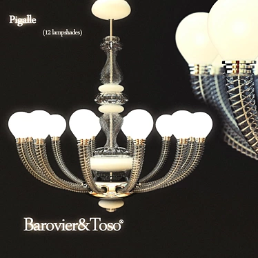 Barovier&Toso Pigalle Chandelier 3D model image 1 