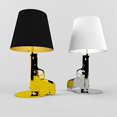 Title: Guns Bedside Lamp: Sleek and Stylish 3D model image 1 