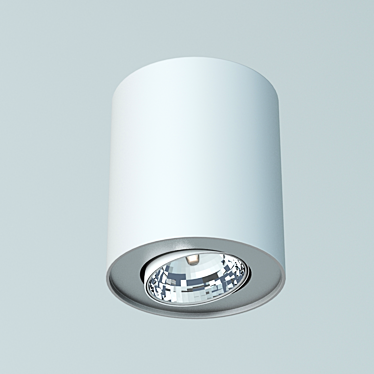 Massive Nero 56330/31/10: Elegant GU10 White Metal Ceiling Light 3D model image 1 
