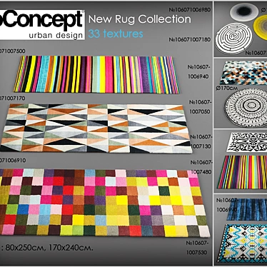 Modern Carpet Collection: 33 High-Quality Textures 3D model image 1 