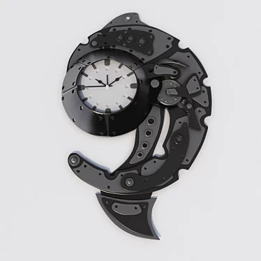 Steampunk Spiral Clock - Vintage Inspired Industrial Decor 3D model image 1 