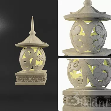 IllumiGlow Solar Garden Lamp 3D model image 1 