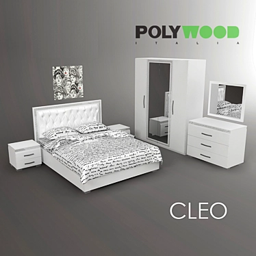 Italian Cleo Bedroom Set 3D model image 1 