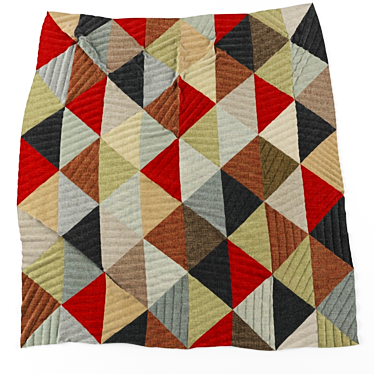 Triangle Fiesta Multicolored Carpet 3D model image 1 