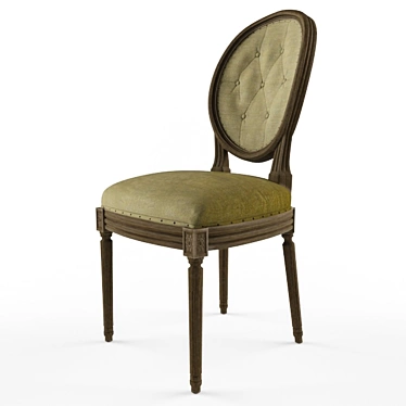 Elegant Vintage Louis Chair 3D model image 1 