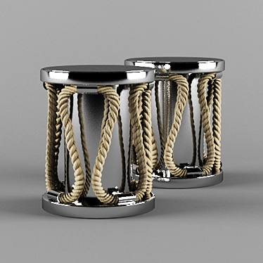 Sailor's Stool: Nautical Chic 3D model image 1 