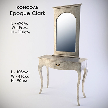 Epoque Clark Console with Mirror 3D model image 1 