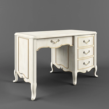 Elegant Savio Firmino Writing Desk 3D model image 1 