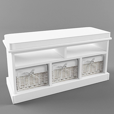 Elegant Banquette with Archival OBJ and 3ds Max Models 3D model image 1 