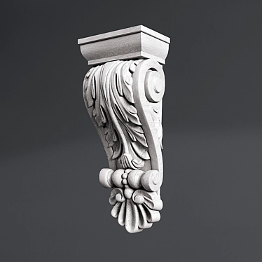 Carved Bracket 3D model image 1 