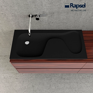 Elegant Melting Basalt Basin 3D model image 1 