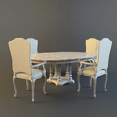 Vintage Marais Tour: Neutral Elegance 3D model image 1 