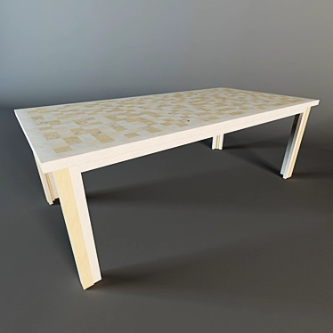 Custom Marble Table 3D model image 1 