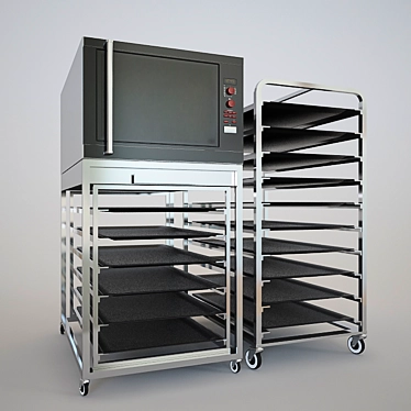 Crystal Convection Oven: Bongar, 4-Tray Capacity 3D model image 1 