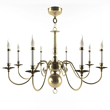 Elegant Glass Chandelier - 248B BJ 3D model image 1 