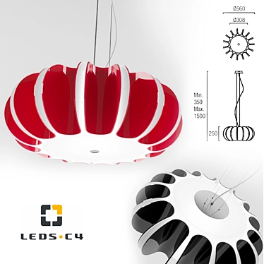 Groovy Blomma Pendant Light 3D model image 1 