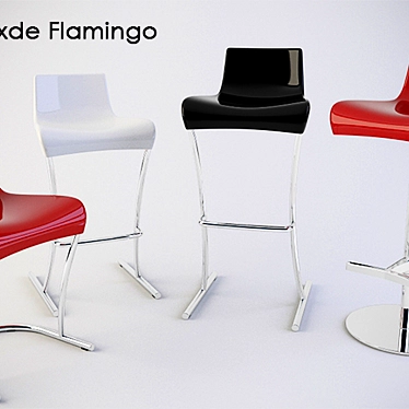 Exde Flamingo Chair - Stylish Design and Adjustable Height 3D model image 1 