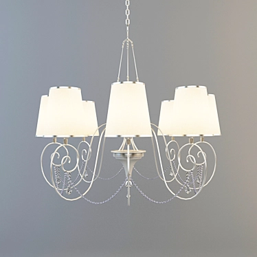 Elegant Silver Leaf Florenz Lamp 3D model image 1 
