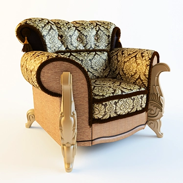 Elegant Hermitage Chair 3D model image 1 