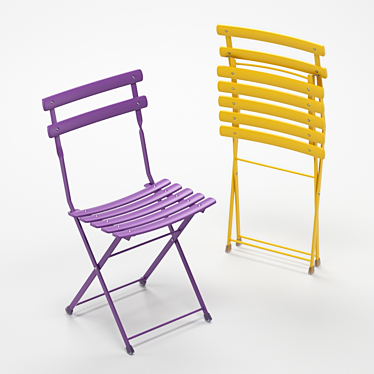 Arc-en-Ciel Folding Chair: Lightweight & Colorful 3D model image 1 