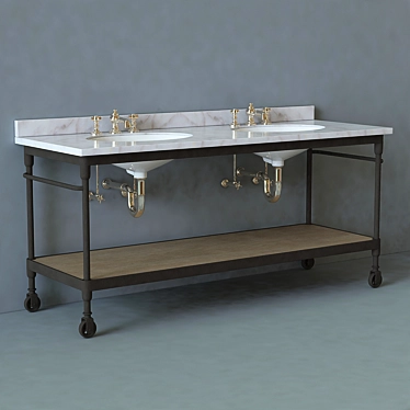 Dutch Industrial Double Washstand