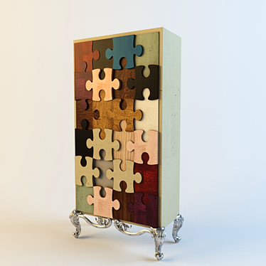 Elegant Vertical Wardrobe Stand 3D model image 1 