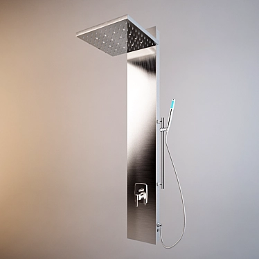 Sleek Shower Panel 3D model image 1 
