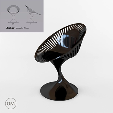 Casprini Azhar Chair - Elegant and Comfortable 3D model image 1 