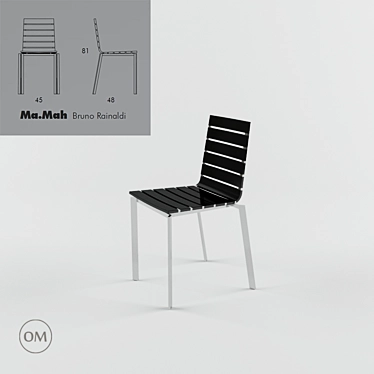 Casprini Mamah Bassa Chair - Italian Design Essence in Your Home 3D model image 1 