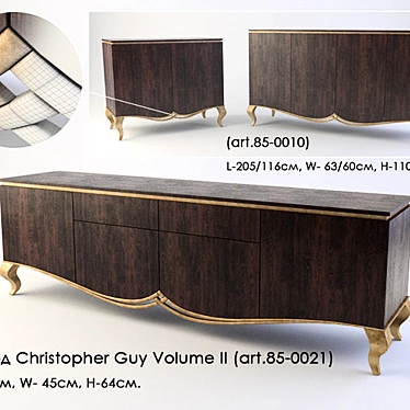 Elegant Drawer Collection by Christopher Guy 3D model image 1 