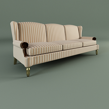 Siegfrid Visionnaire: Soft Feathered Sofa with Textile Upholstery 3D model image 1 