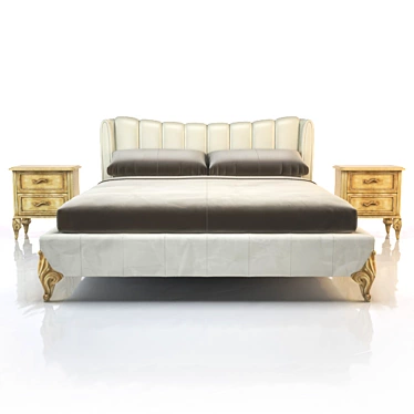 Trendy Classic Vogue Bed 3D model image 1 