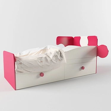 ARTTO Pazl Children's Cot 3D model image 1 