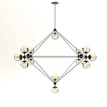 Elegant Bole Chandelier 3D model image 1 
