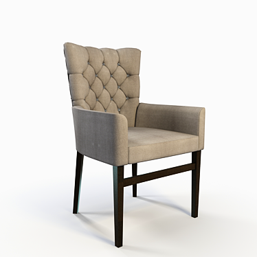 Luxury Velvet Chair 3D model image 1 