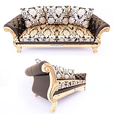 Royale classic sofa 3D model image 1 