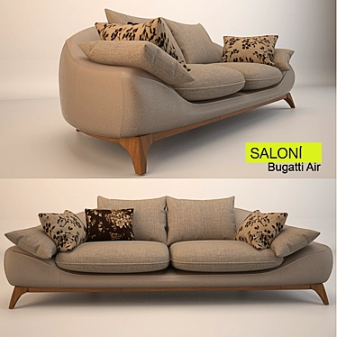 Elegant Comfort: Saloni / Bugatti Air Sofa 3D model image 1 