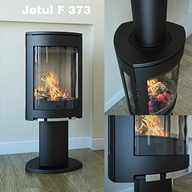 Jotul F 373: Stylish, Space-Saving Fireplace 3D model image 1 