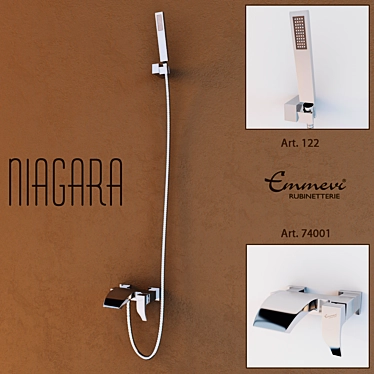 Luxury Niagara Mixer Set 3D model image 1 