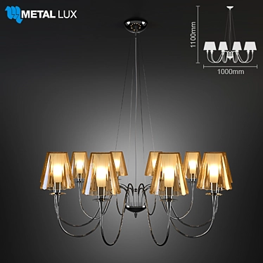 Metallux Opera Pendant: Elegant Lighting 3D model image 1 