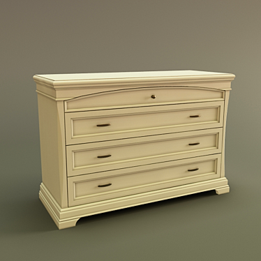 Italian Venier Aurora avorio Dresser 3D model image 1 