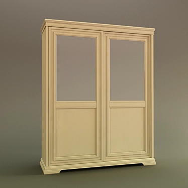 Venier Aurora: Italian Ivory Wardrobe 3D model image 1 