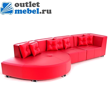 Alian Leather Sofa Set 3D model image 1 