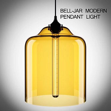 Modern Bell Jar Pendant Light 3D model image 1 