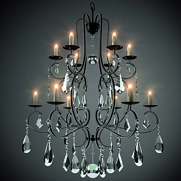 Elegant Carrillo Chandelier 3D model image 1 