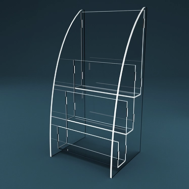 Compact Brochure Holder Stand 3D model image 1 