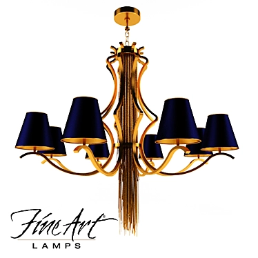 Elegant Illumination: Fine Art Lamps Chandelier 3D model image 1 