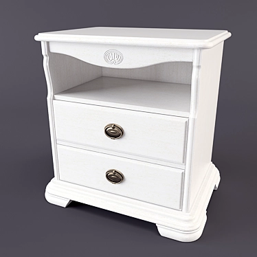 Modern Nightstand with Storage 3D model image 1 